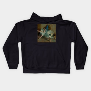 Edgar Degas Before the Ballet Ballerina Dancers Orange Autumn fall Gift For art admirer Kids Hoodie